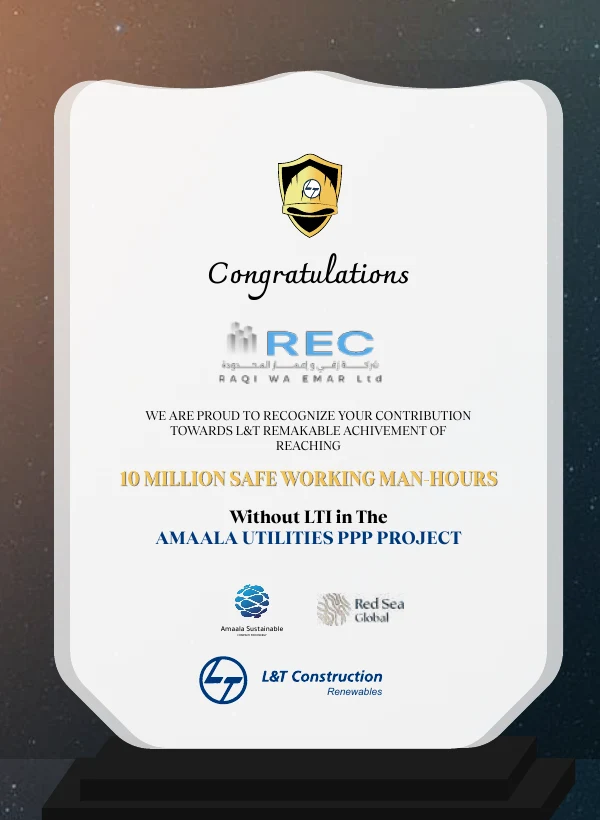 10 million safe working man-hours recognition